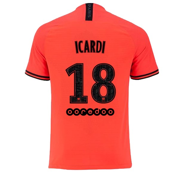 JORDAN Camiseta Paris Saint Germain NO.18 Icardi 2ª 2019-2020 Naranja